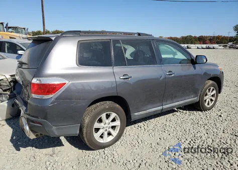 2012 Toyota Highlander Base z USA, uszkodzony, nr VIN 5TDBK3EH0CS133975